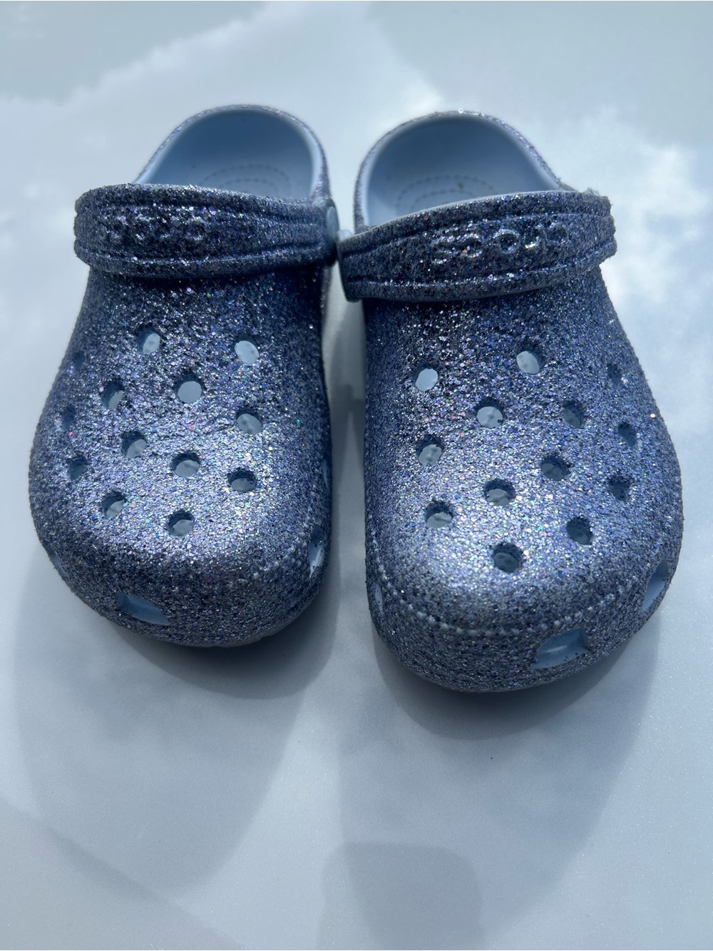 Girls Glitter Crocs size 12